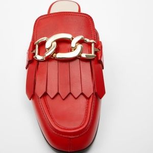 Link Leather Loafer mules